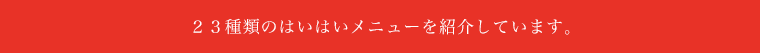 23種類のはいはいメニューを紹介しています。